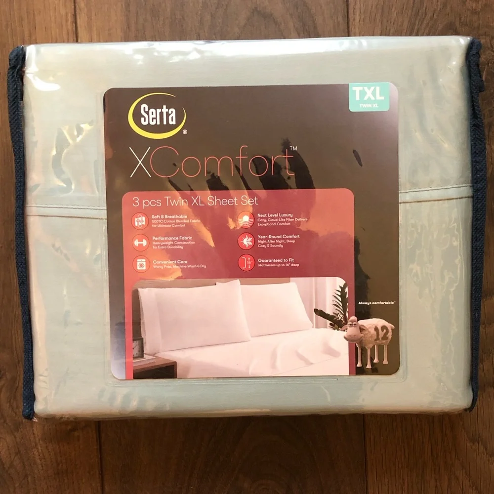 NWT Serta twin XL sheet set